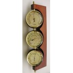 Weerstation z mahonie/messing 'fischer'